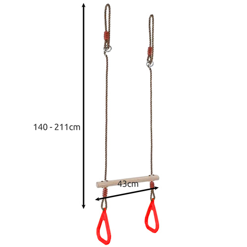 Leagan 2in1 Kruzzel cu trapez si bara gimnastica - imagine 4