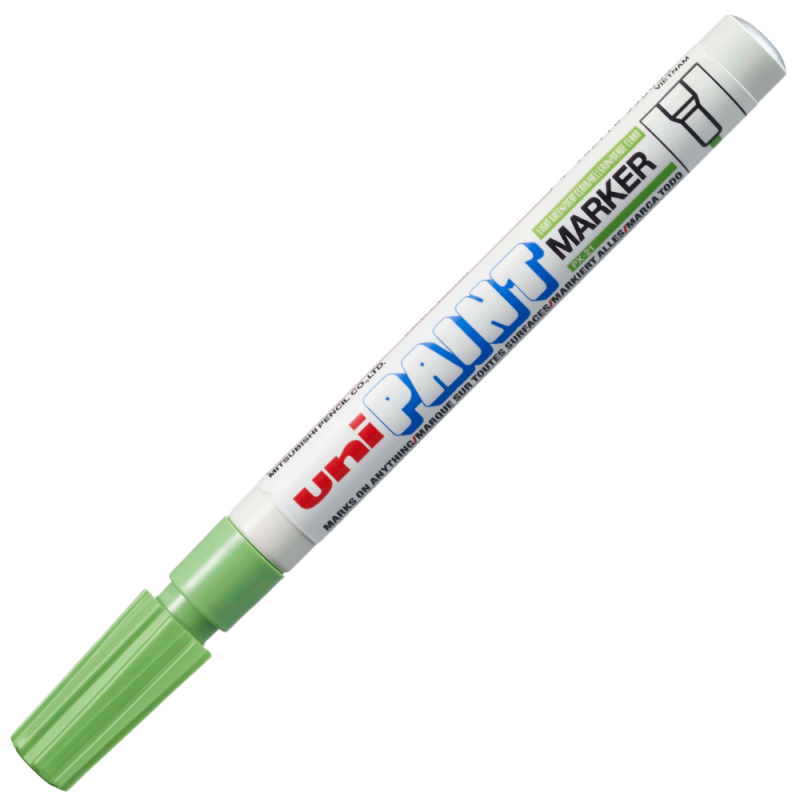 Marker Uni-ball cu vopsea pe bază de ulei, verde