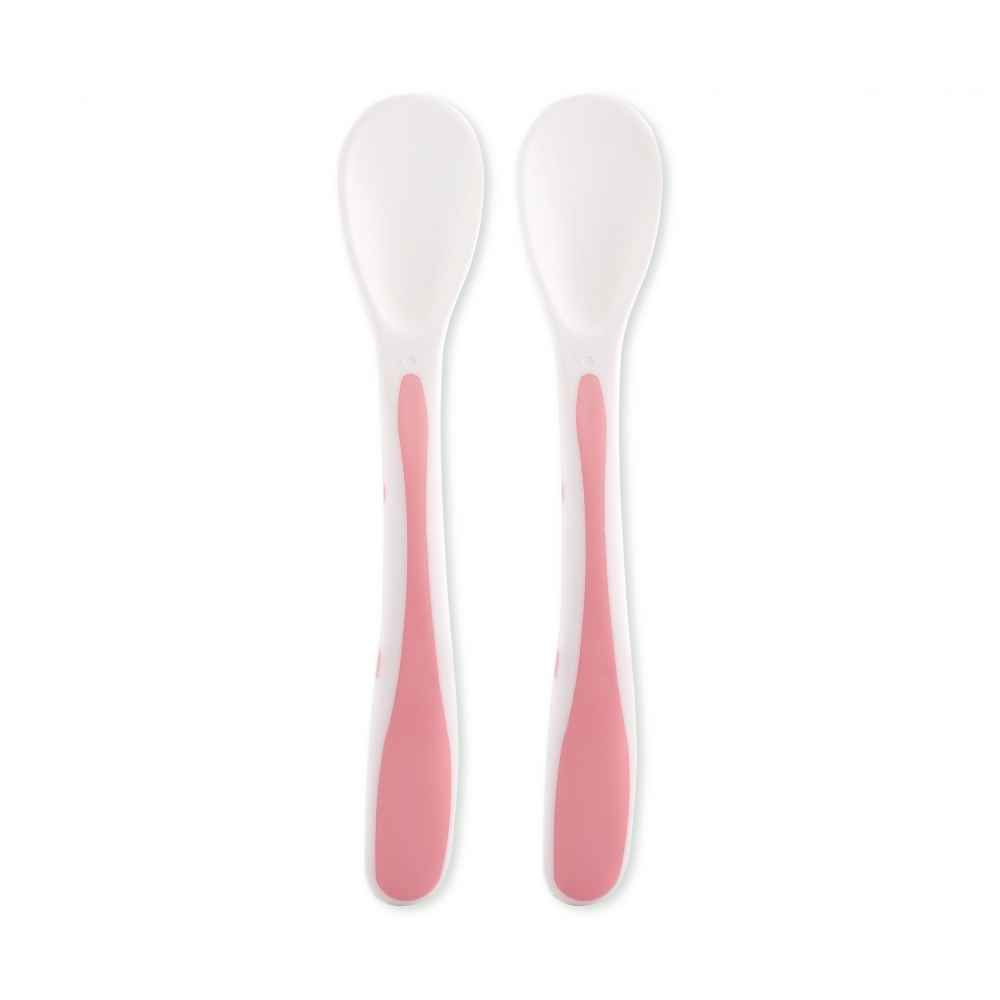 Set 2 lingurite cu suport Lorelli Pink, 6 luni+ - imagine 3