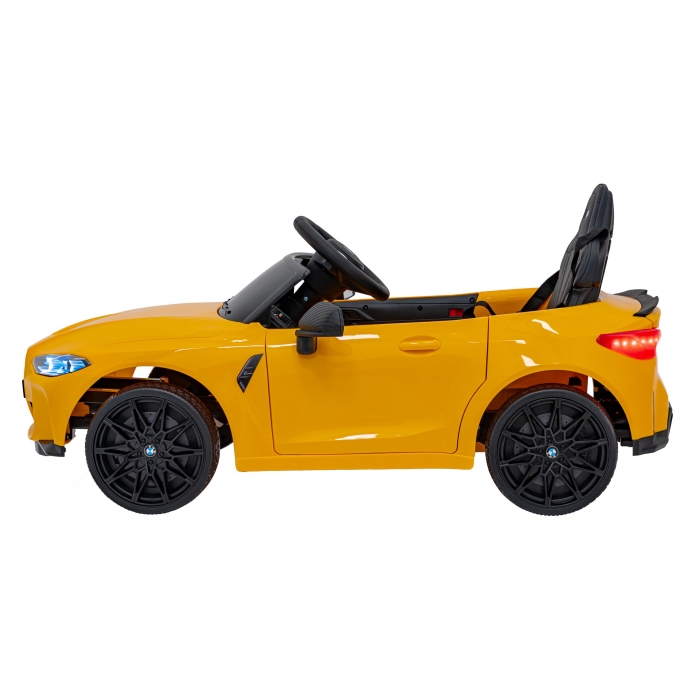 Masinuta Electrica BMW M4 Galben 70W, Telecomanda - imagine 2