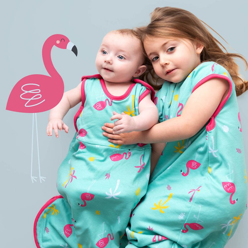 Sac de Dormit Slumbersac Flamingo, 1.0 Tog, 110 cm - imagine 2