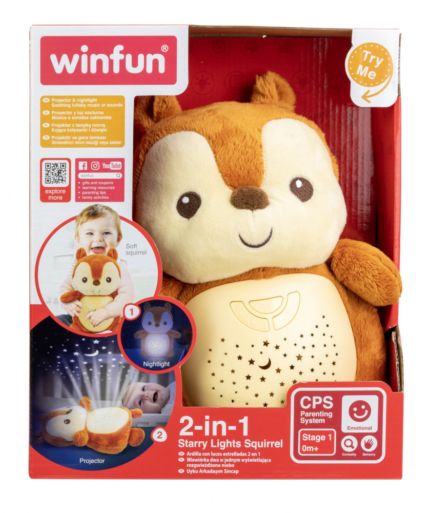 Winfun Proiector Veverită - Liniște și Somn Odihnitor