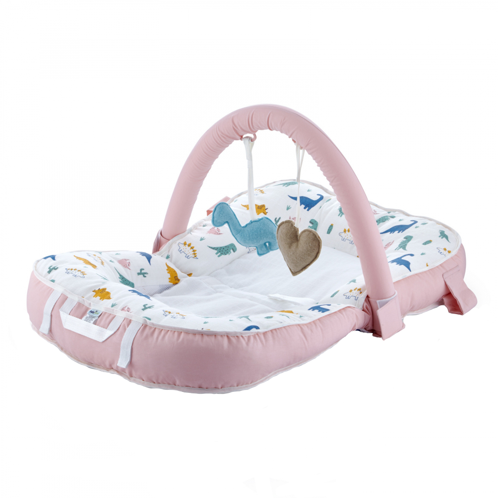 Saltea Babyjem Sit and Play Dino Pink - imagine 4