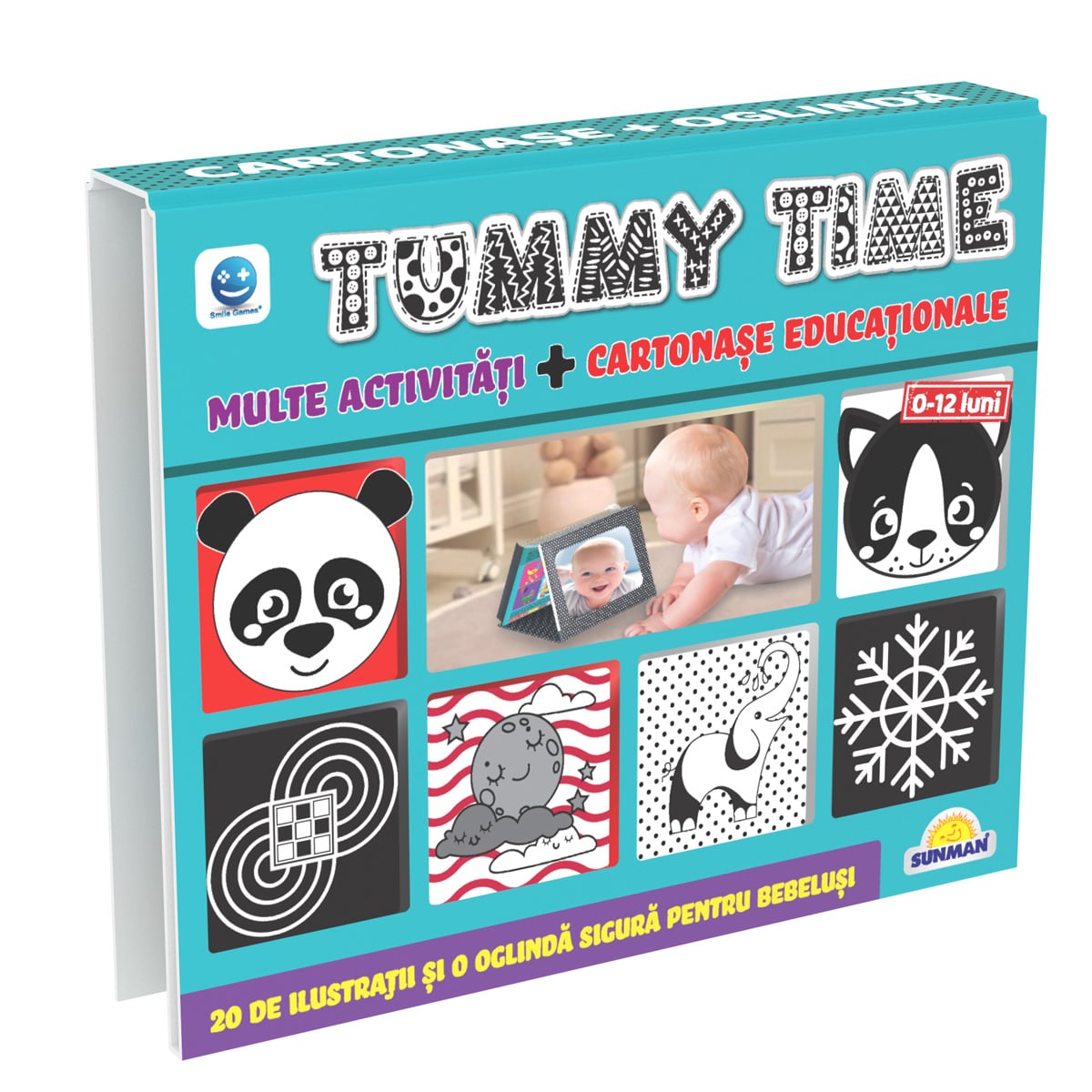 Joc Educativ Smile Games Tummy Time cu Oglindă