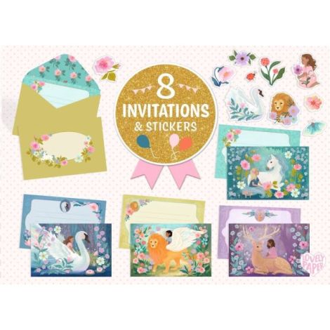 Invitații Animale Fantastice Djeco - Set Creativ - imagine 3