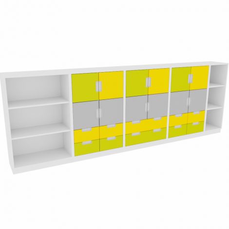 Set Mobilier Grădiniță Quadro Alb 78 - Moje Bambino