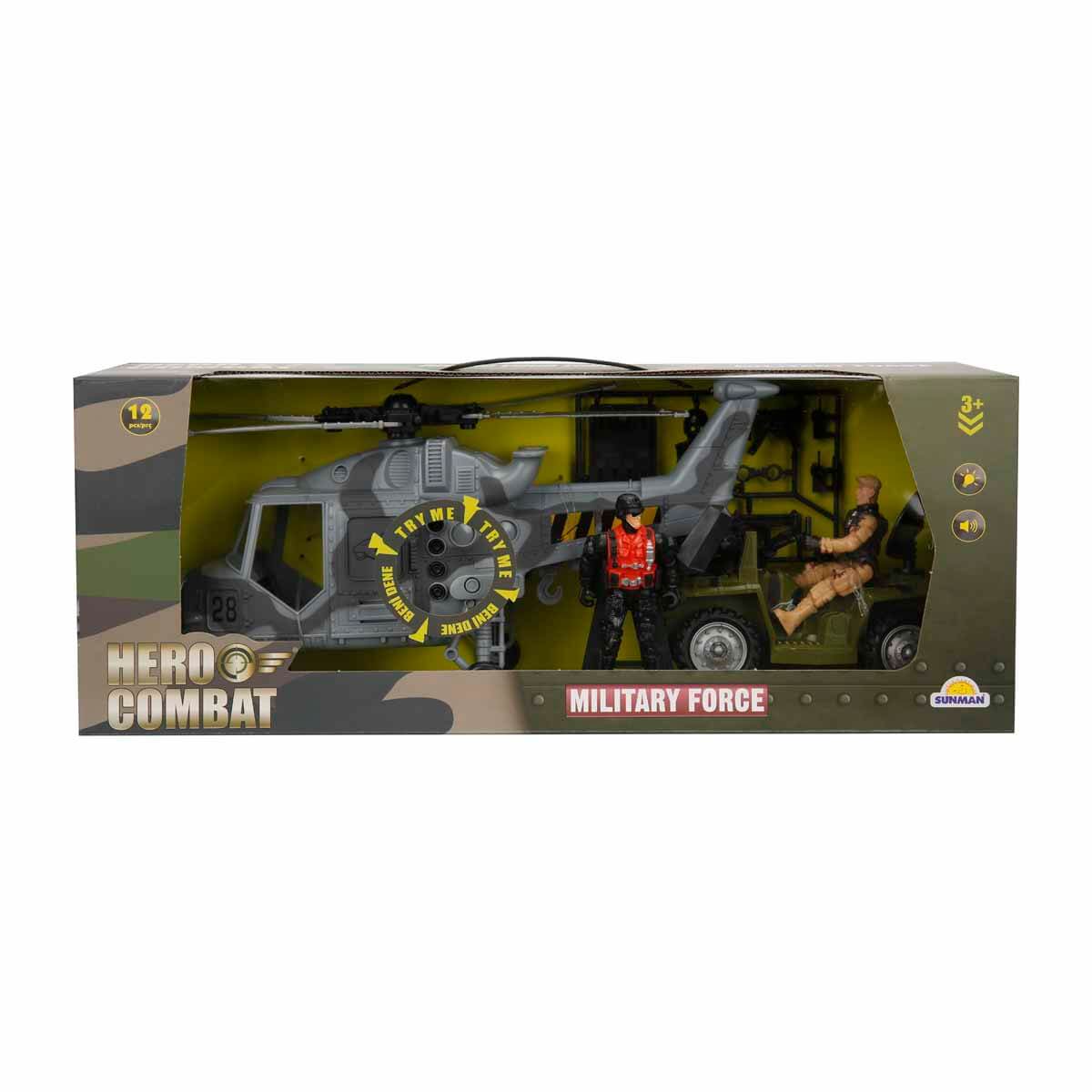 Set Vehicule Militare Hero Combat cu Sunet și Lumină