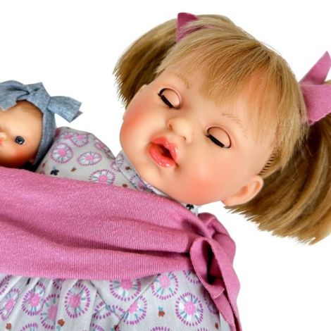Papusa Nines D'Onil Alex cu Bebe si Sunete 40cm - imagine 2