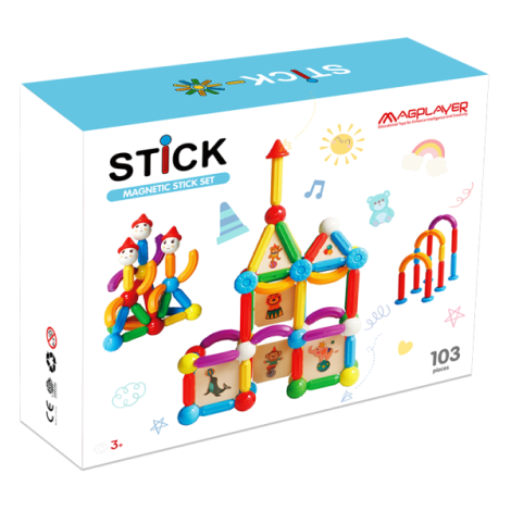 Set Magplayer 103 piese constructie magnetică - imagine 2