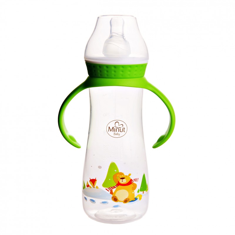 Biberon Minut Baby Ursul 250ml 3+ cu Mâner - imagine 2