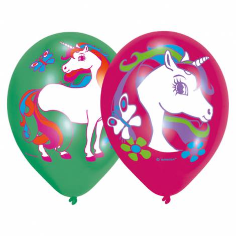 Baloane Unicorn Amscan | Set 6 Decoratiuni Magice