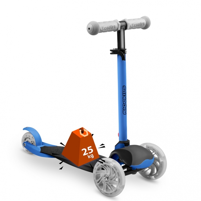 Trotineta Ricokids Loco Pliabila LED Albastru - imagine 4