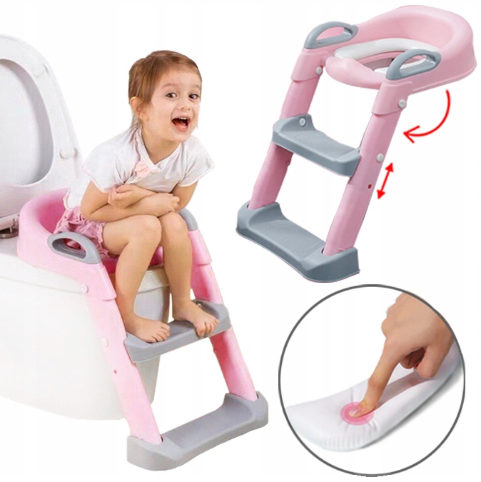 Reductor Toaleta Little Mom Pliabil Pink - imagine 11