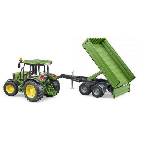 Bruder Tractor John Deere cu Remorcă Basculabilă - imagine 8