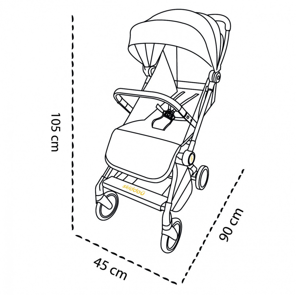 Skiddou Espoo+ Onyx Carucior Ultracompact de Calatorie - imagine 2