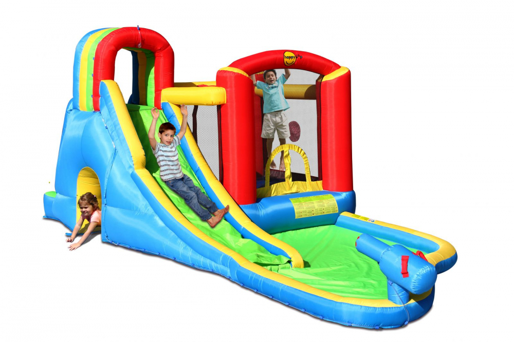 Saltea Gonflabilă Splash Wave Happy Hop cu Tobogan - imagine 3
