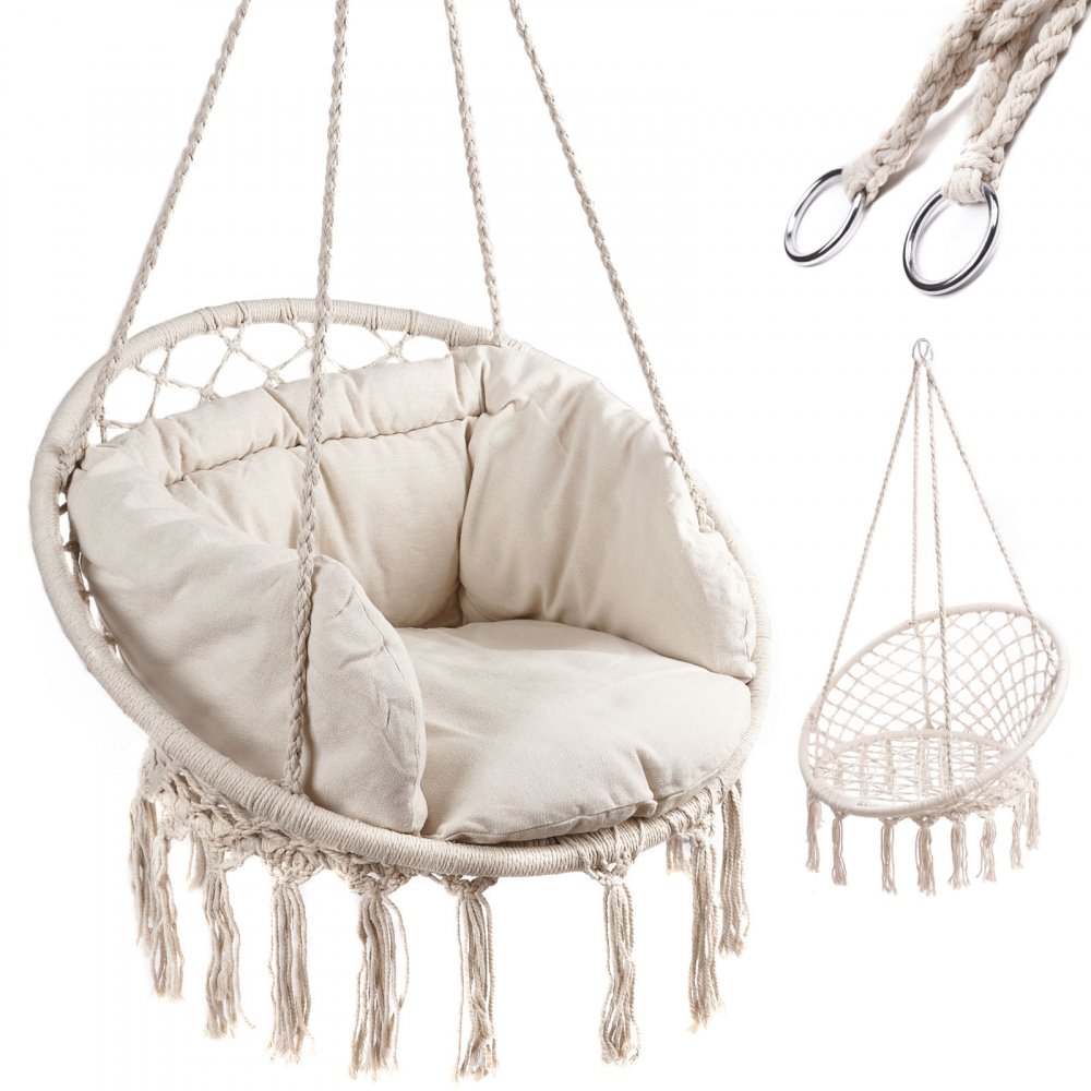 Leagan Suspendat Ikonka cu Perna, 80 cm - imagine 4