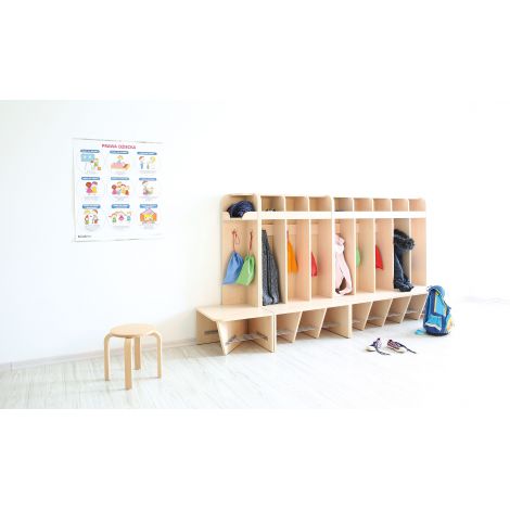 Vestiar Scolar Mariposa, 3 Compartimente, Moje Bambino - imagine 4
