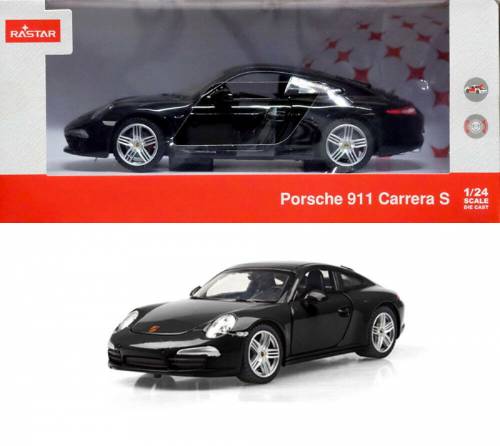 Masinuta Metalica Porsche 911 Negru Rastar 1:24