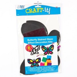 Fluturași Vitraliu DIY Baker Ross - Set Creativ - imagine 3