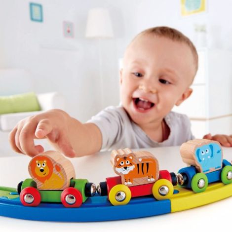 Hape Tren Lemn Jungla - Jucărie Educativă - imagine 3