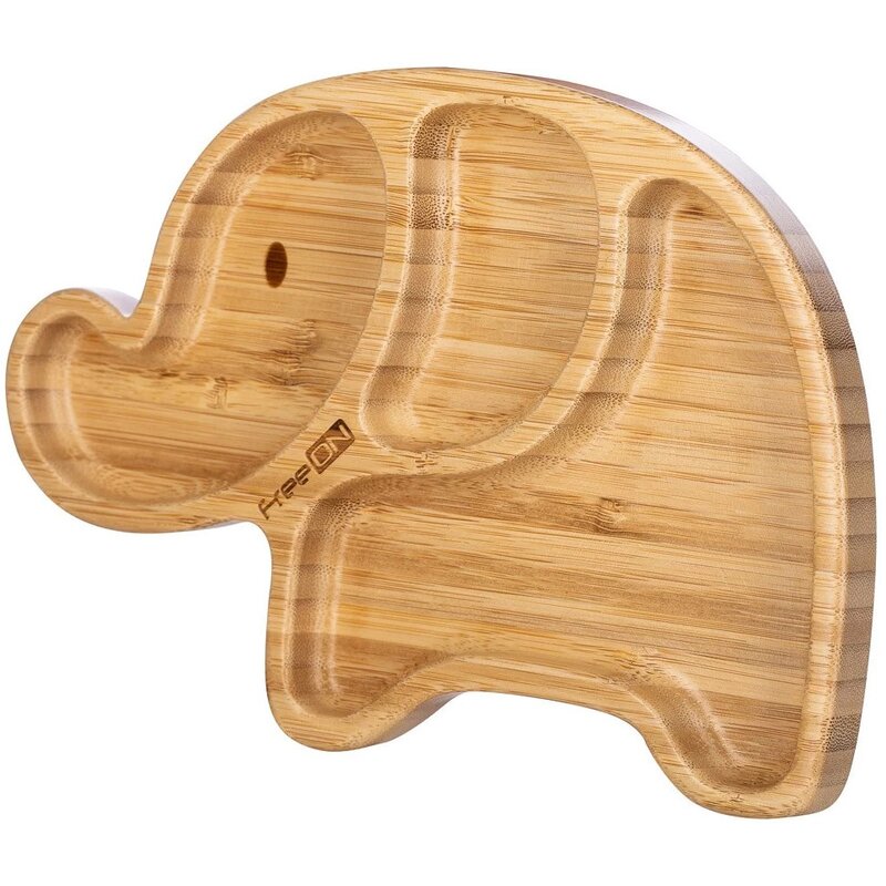 Farfurie Bambus FreeON Elephant cu Ventuza
