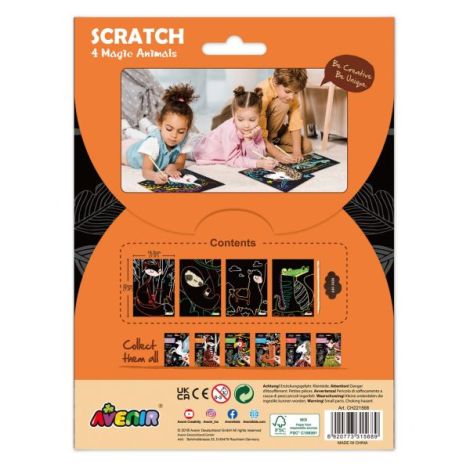 Avenir Set Scratch Art Animale Magice - Creativitate - imagine 5