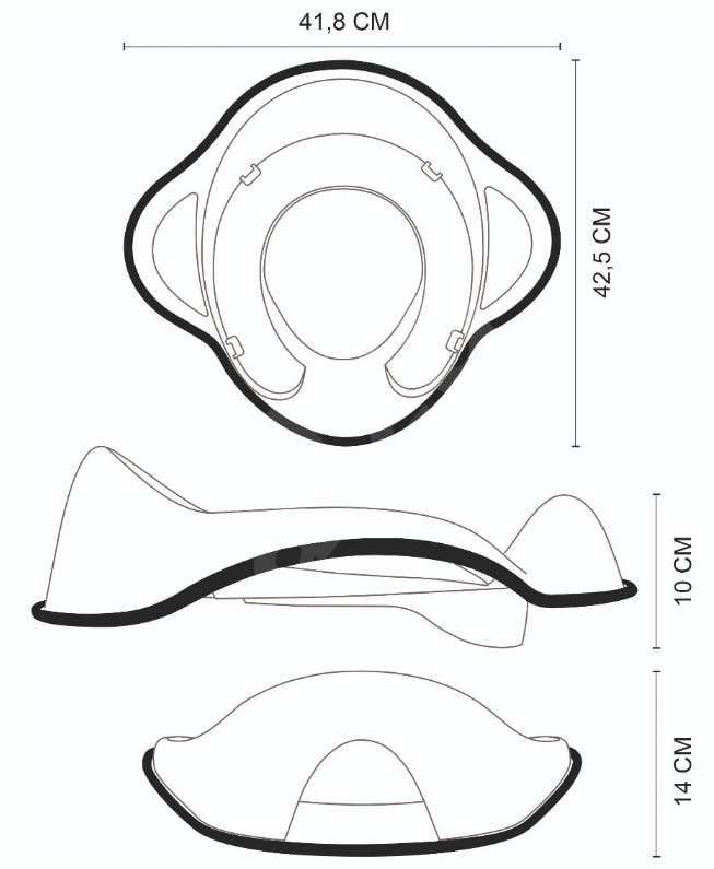 Set Reductor Toaletă Maltex Baby Zebra Gri