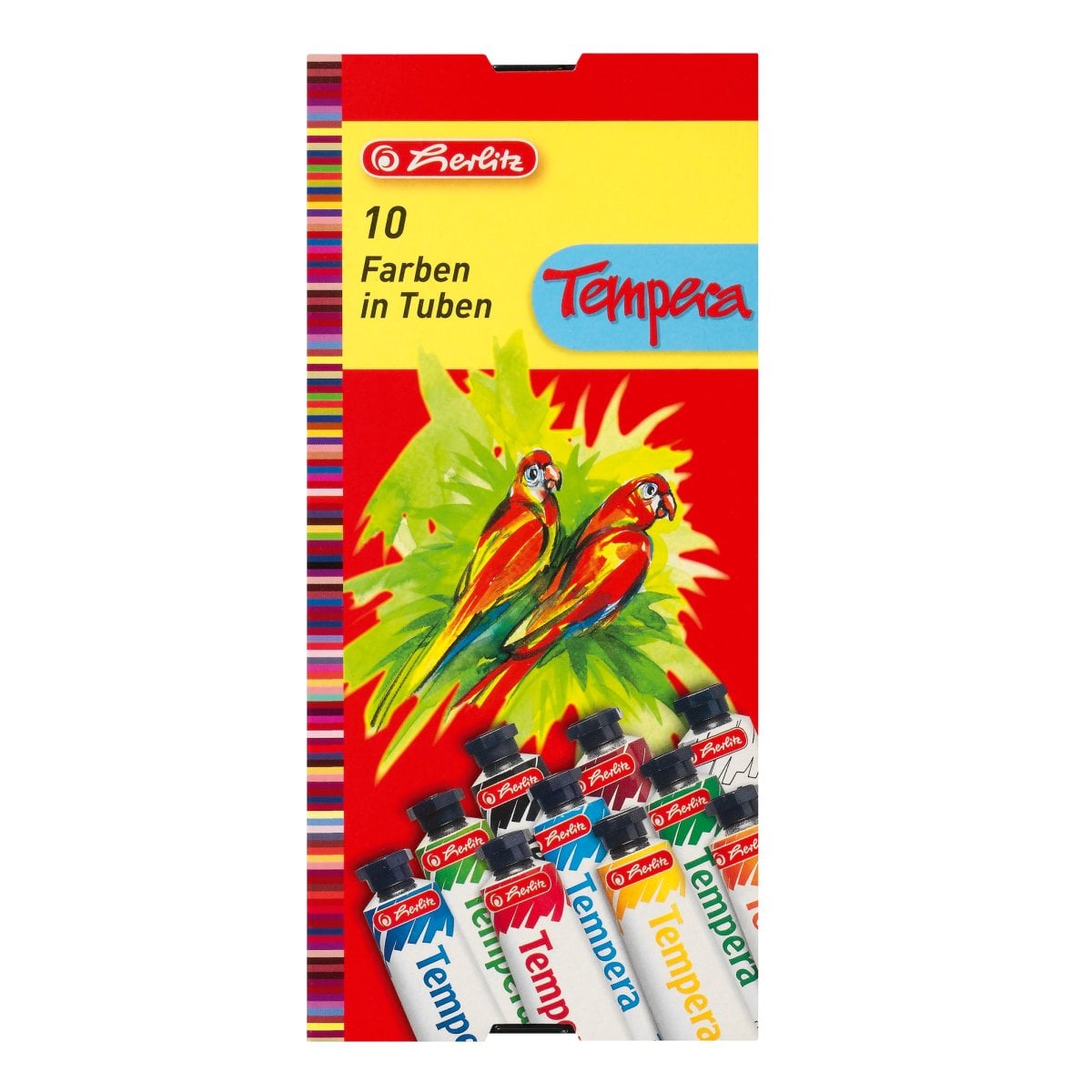 Set Acuarele Tempera Herlitz, 10 Culori, 16 ml