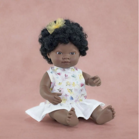 Papușă Miniland Africană 38cm - Joc Educativ - imagine 2