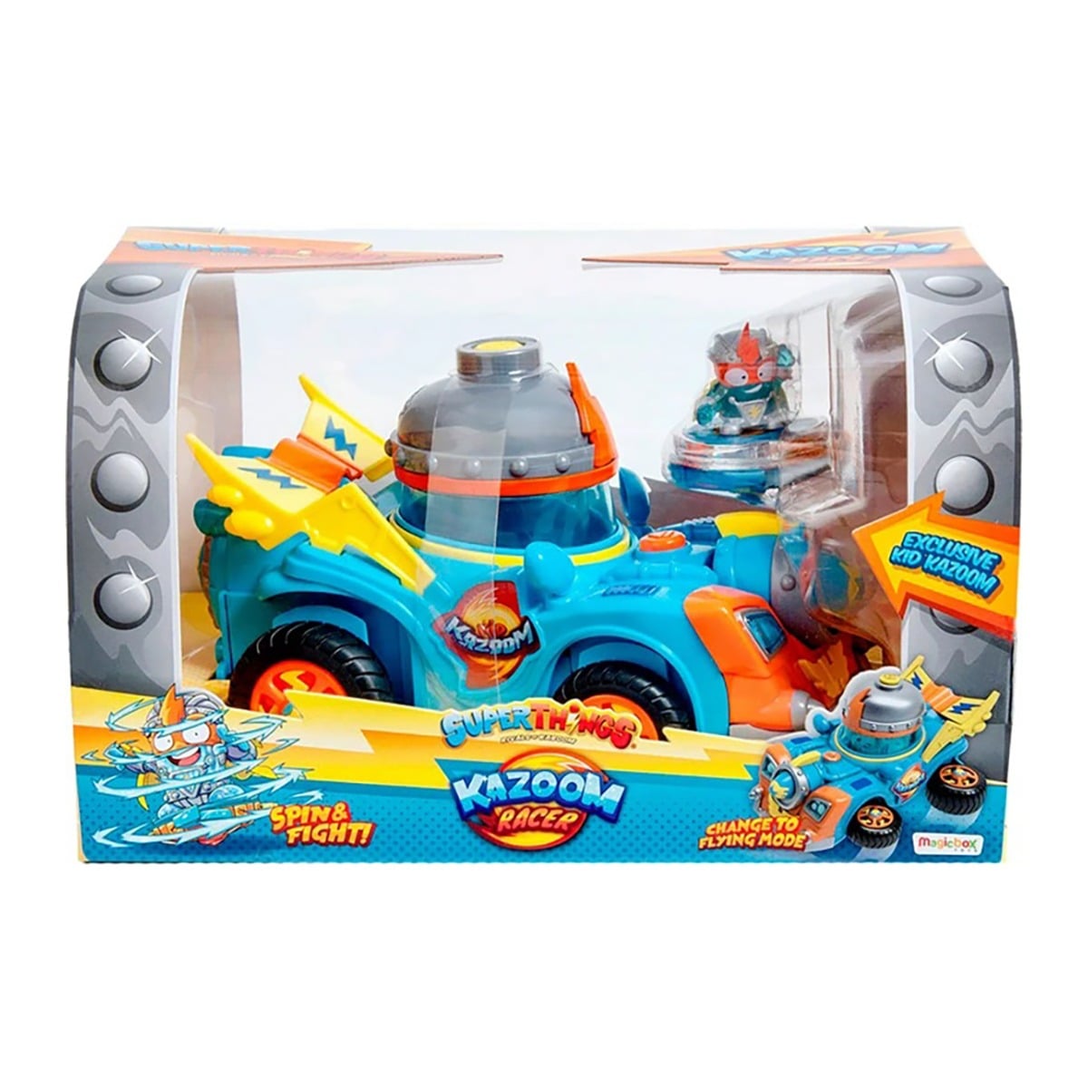 Vehicul Kazoom Racer SuperThings cu Figurina