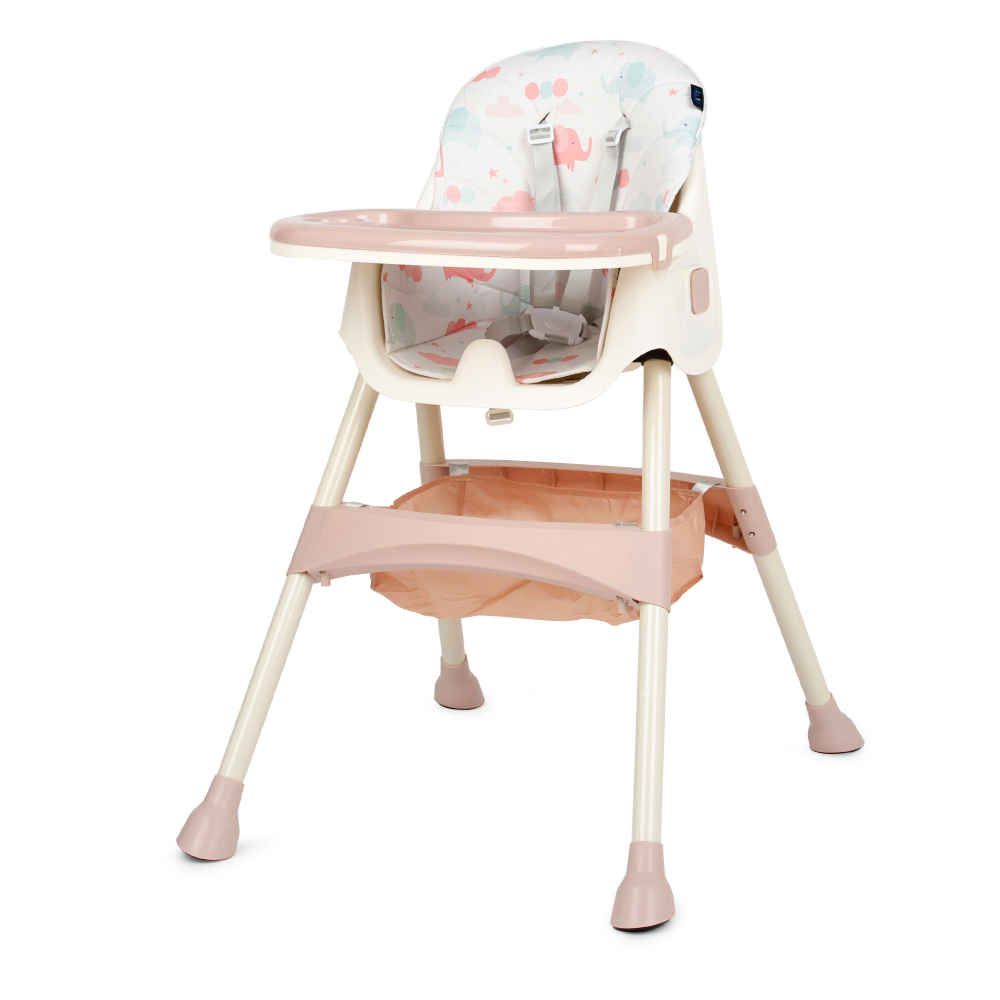 Scaun 2in1 Juju EatSmile roz elefanți - imagine 10