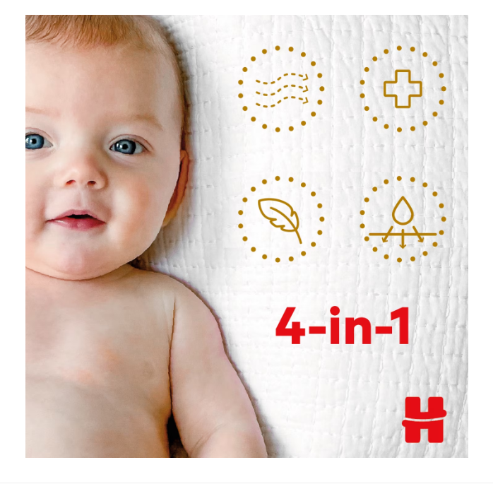 Scutece Huggies Extra Care 0, 25 buc, Piele Sensibilă - imagine 6