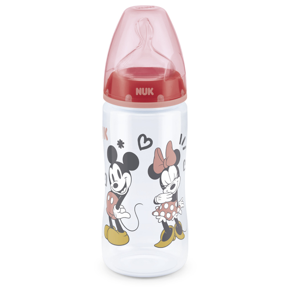 Biberon Nuk First Choice PP 300ml, Mickey Rosu - imagine 2