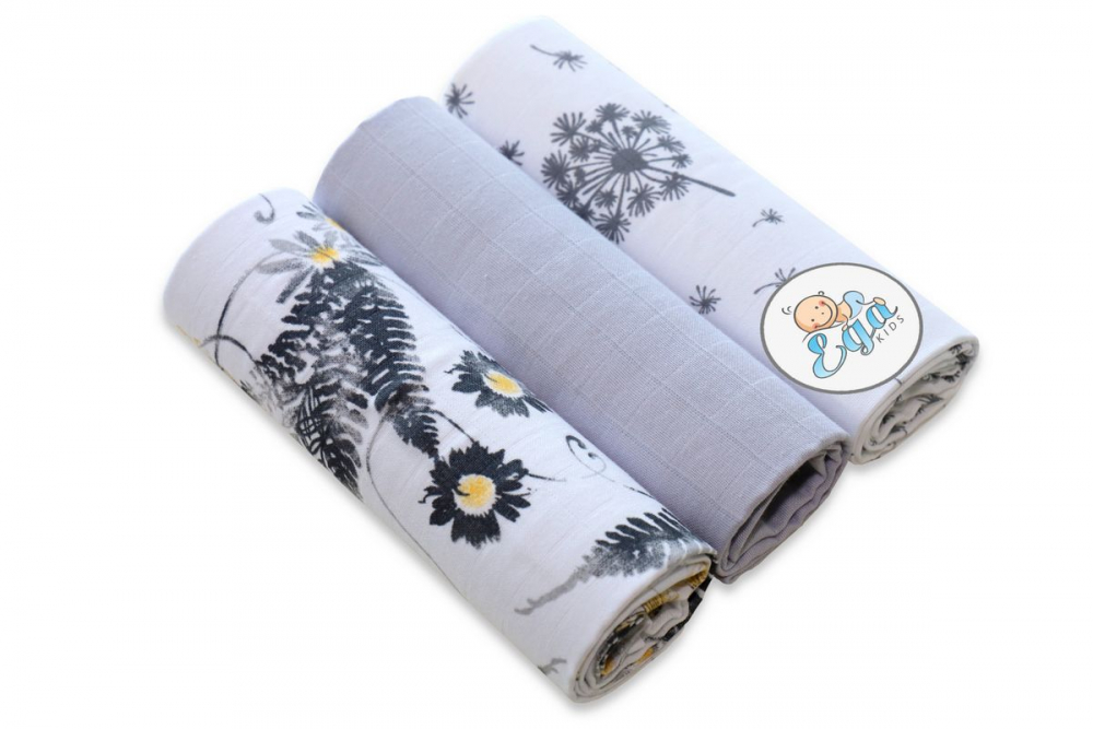 Set 3 scutece Egakids bumbac 60x80 cm - imagine 2