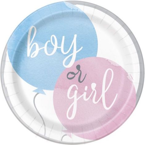 Farfurii Gender Reveal 23cm Unique