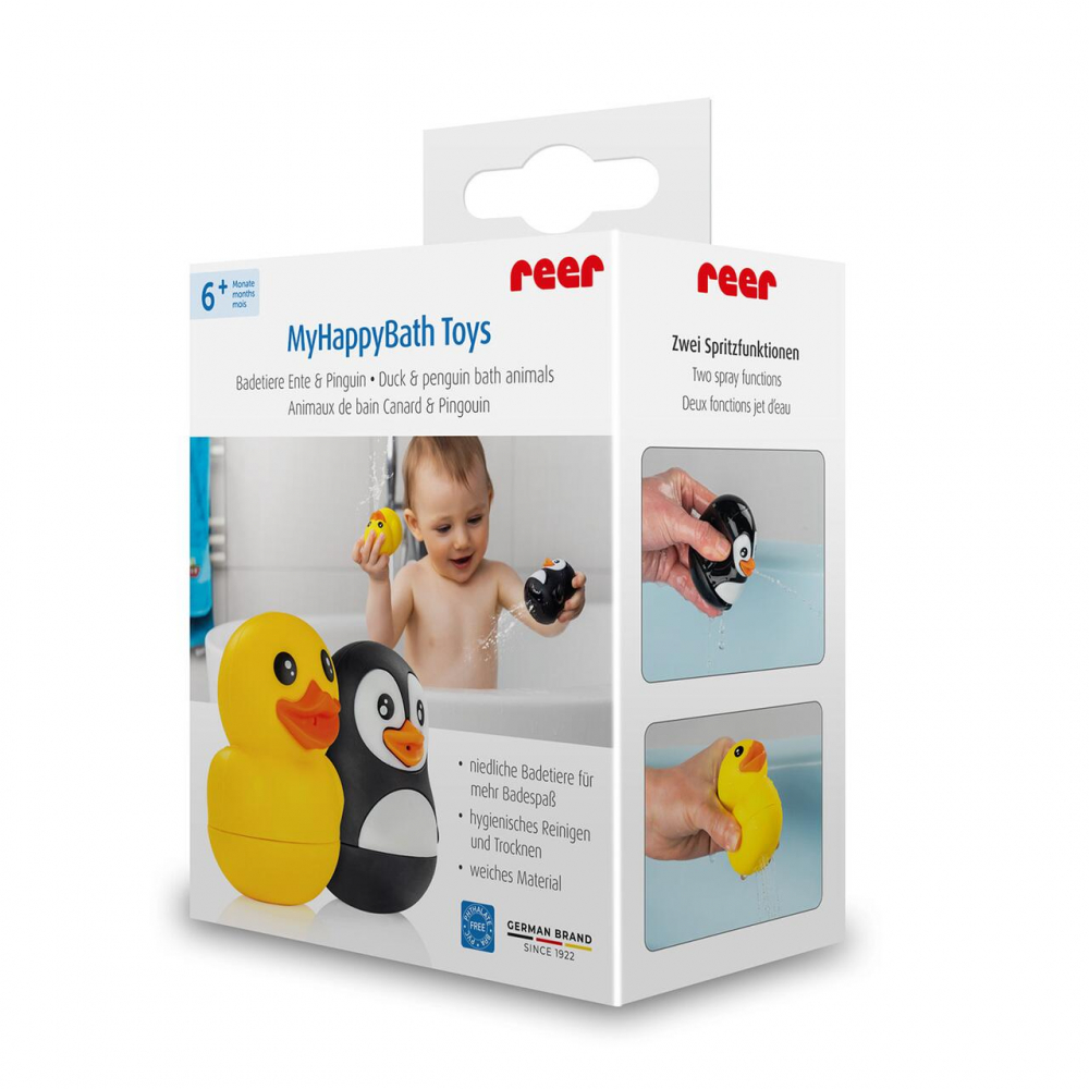 Jucării Baie Silicon Reer MyHappyBath 6+ Luni
