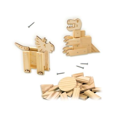 Set Dinozauri Lemn Ses Creative - Creativitate - imagine 4