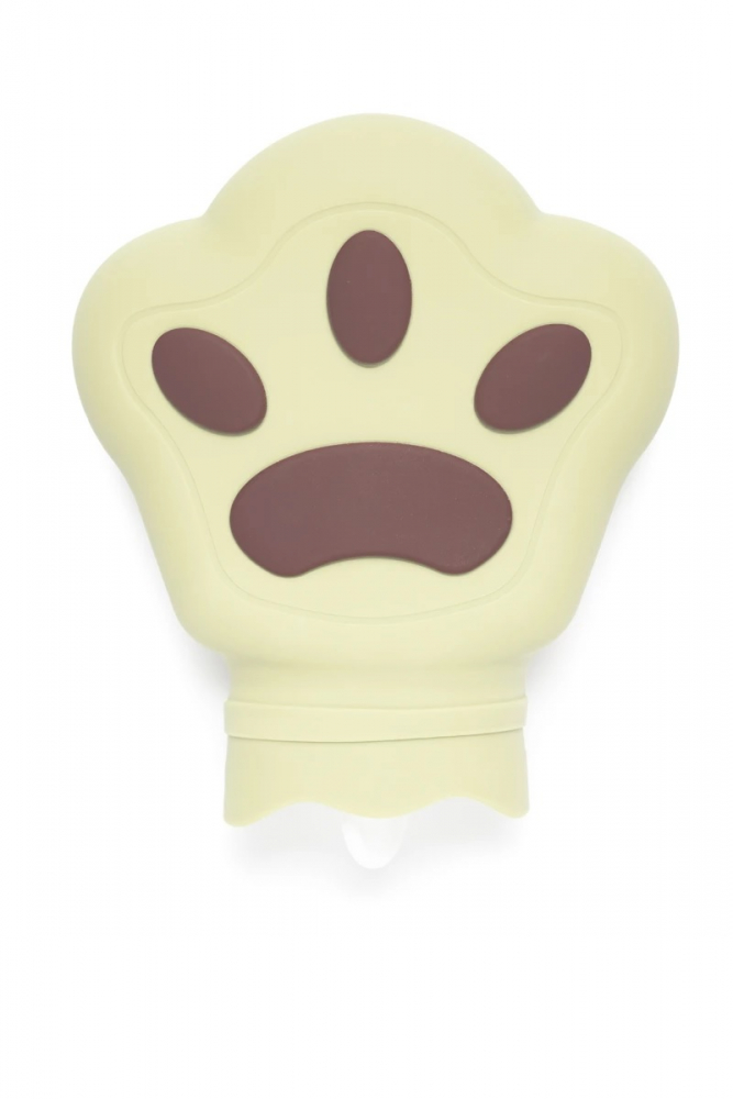 Sticluta Calda Silicon 420ml Kidnort Bej Paw - imagine 6