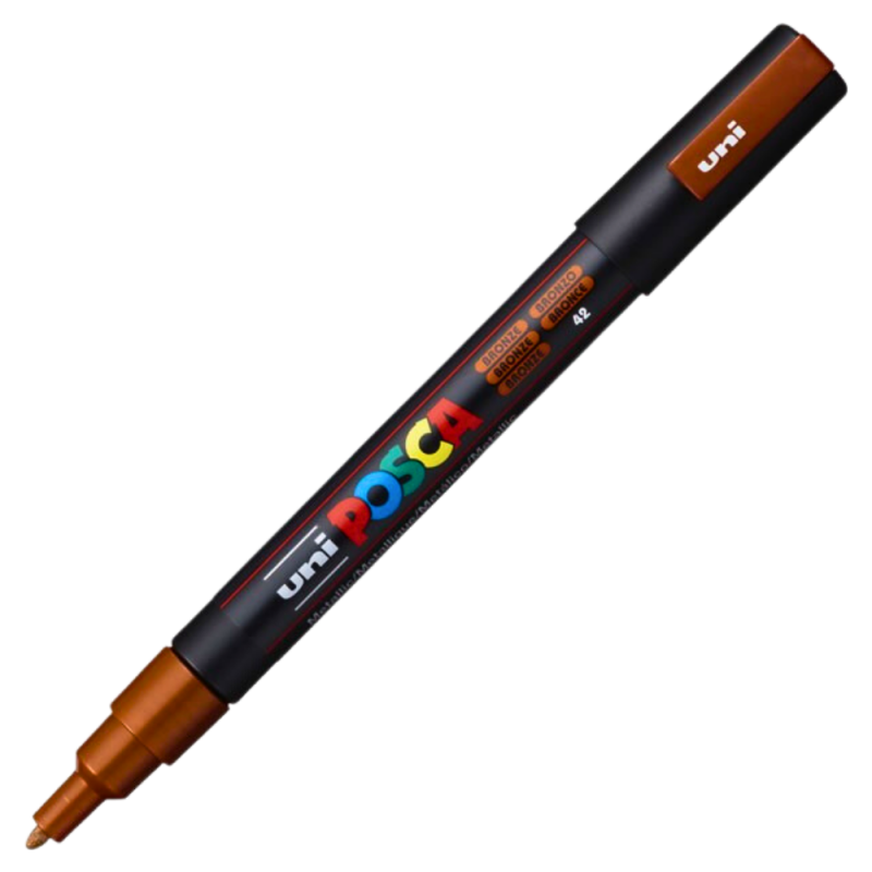Marker Posca PC-3M Bronz, Varf Fin 0.9-1.3 mm