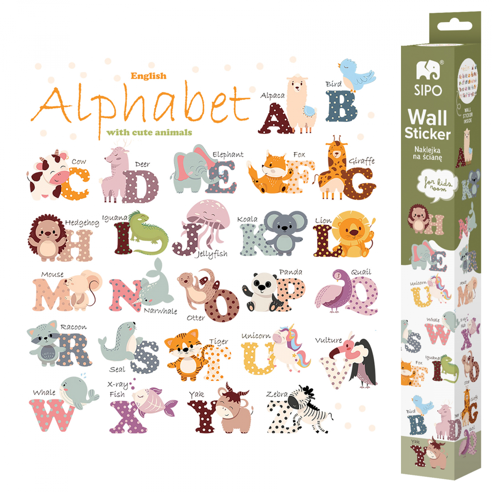 Sticker Alfabet Animale Sipo - Decorativ și Educativ - imagine 9