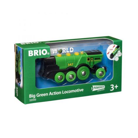 Locomotiva Verde Brio cu Sunet si Lumini - imagine 2