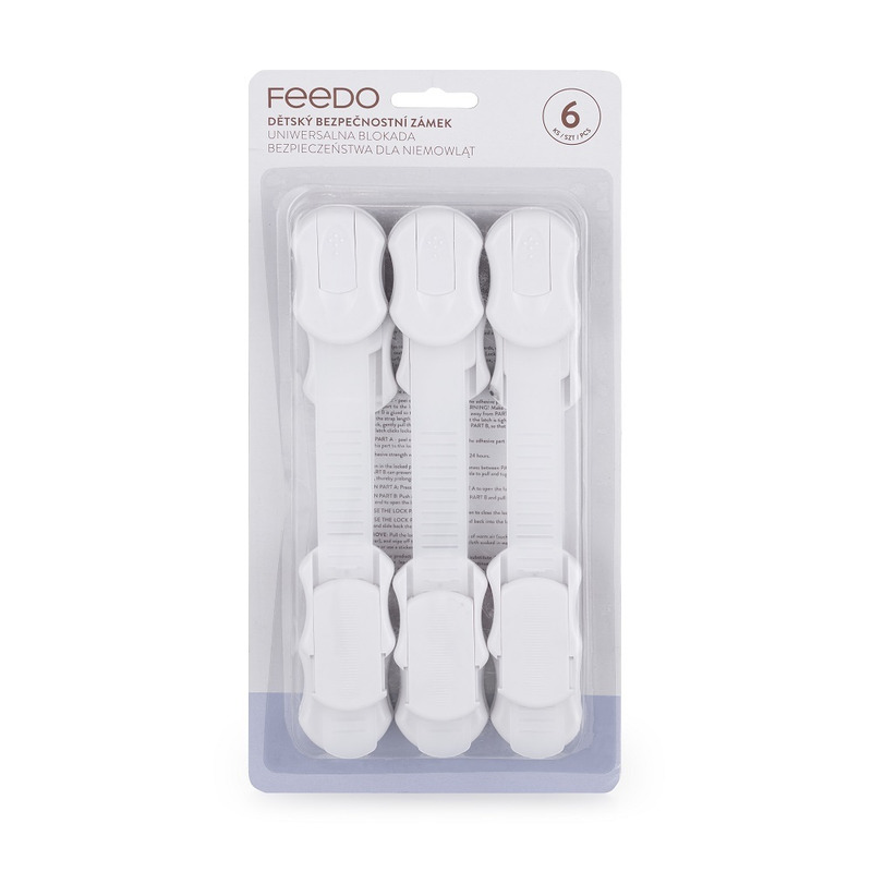 Set Siguranță Mobilier Feedo, 6 Bucăți, Alb