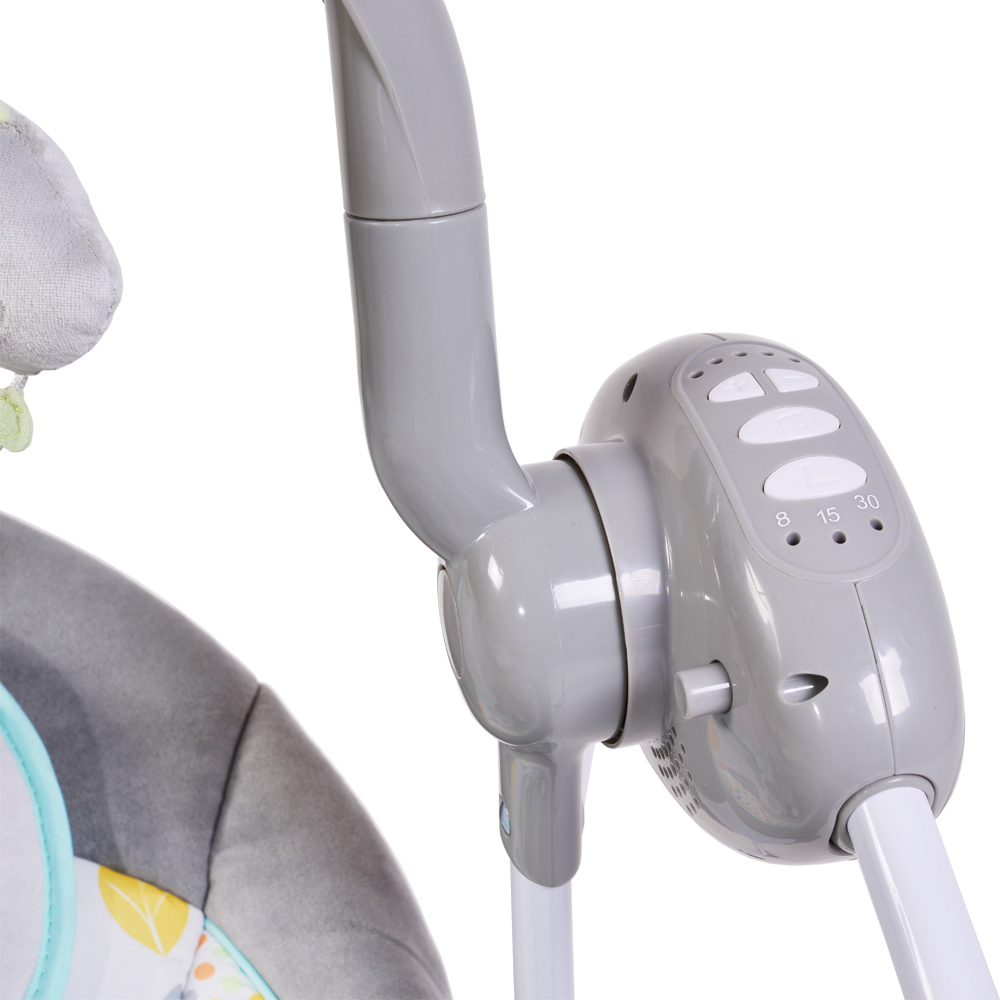 Leagan Electric Cangaroo Baby Swing+ Grey, Priza - imagine 5