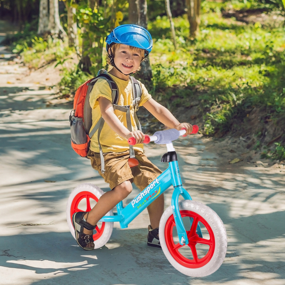 Bicicleta Malplay Push Sport, Fără Pedale, Albastru-Roșu - imagine 5