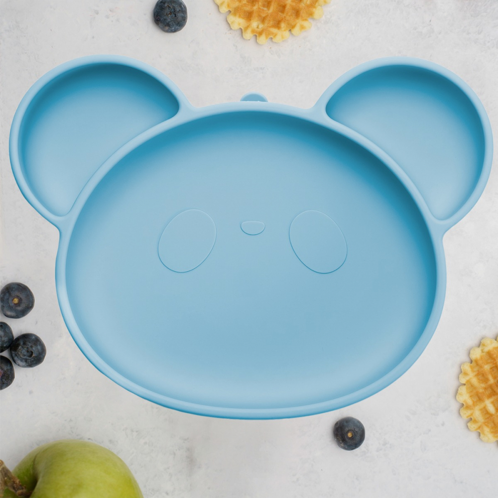 Farfurie Silicon Panda AppeKids Aqua - imagine 2