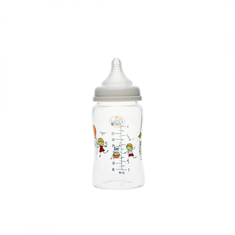 Biberon Sticla Gat Larg Minut Baby 180ml 0+ Anti-BPA