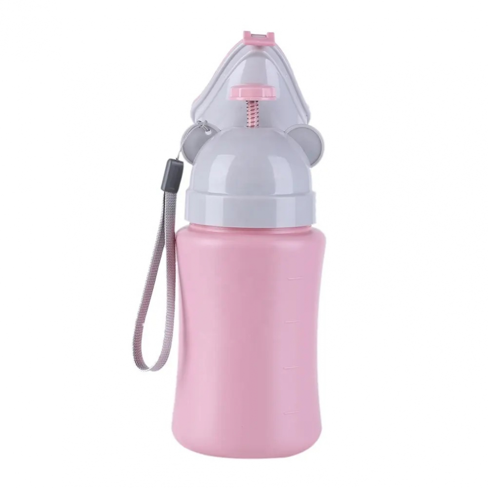 Pisoar Portabil Little Mom Travel Pink - Reutilizabil - imagine 6