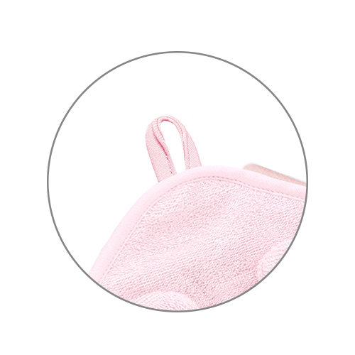 Prosop Bambus Babyono cu Gluga, Roz, 100x100 cm - imagine 3