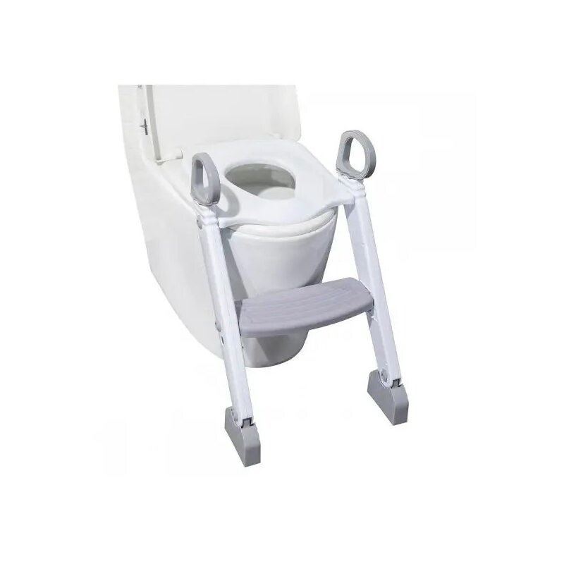 Reductor Toaleta cu Scarita FreeON, Alb-Gri - imagine 2
